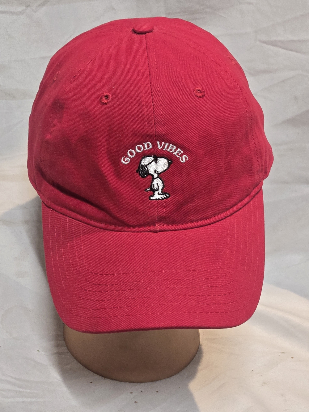 Good Vibes Red Snoopy Baseball Cap